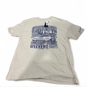 Chicago Street Race Weekend 2024 T Shirt Skyline‎ Natural Color XL